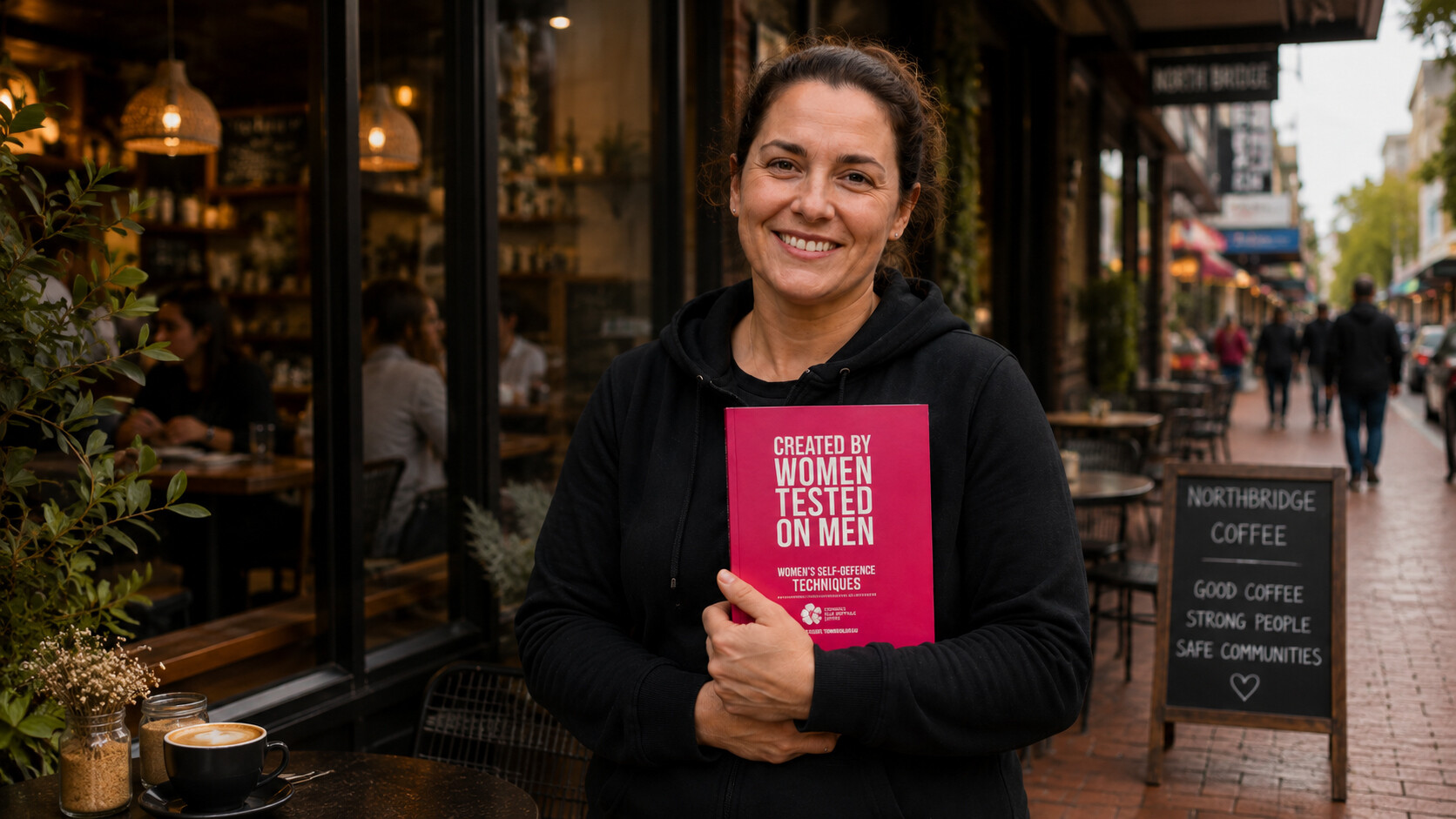 Reader holding Created By Women Tested On Men book